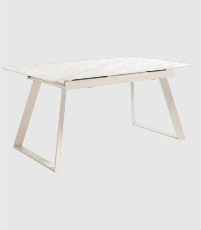 Saona extendable table, large carrara ivory