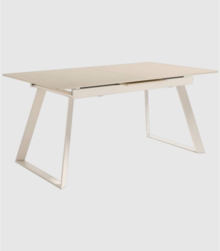 Saona uitschuifbare tafel, ivoorkleurig zand, groot