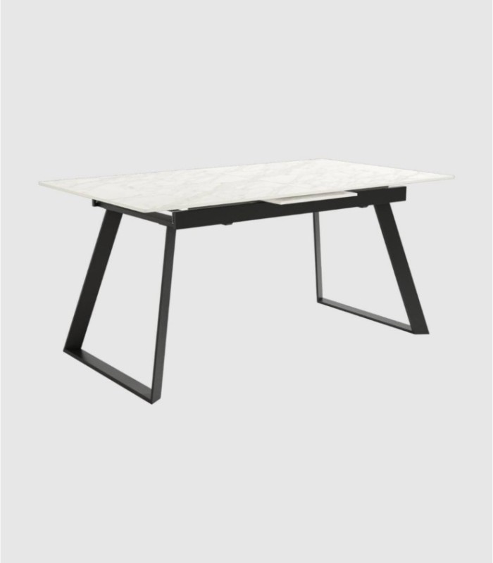Saona extendable table, small, black Carrara marble