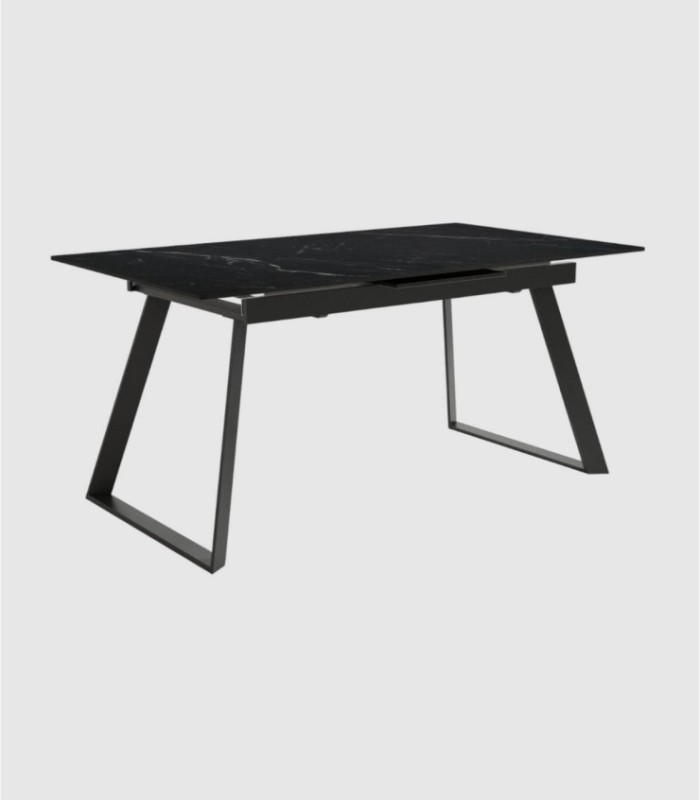 Saona uitschuifbare tafel, zwart, Marquina, klein