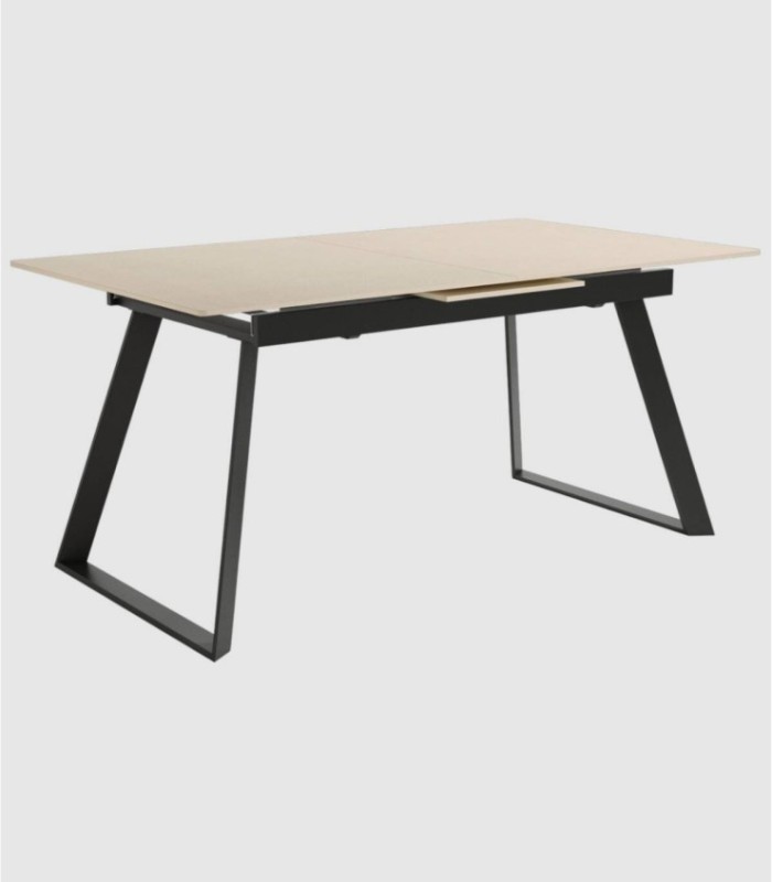 Saona uitschuifbare tafel, groot, zwart zand