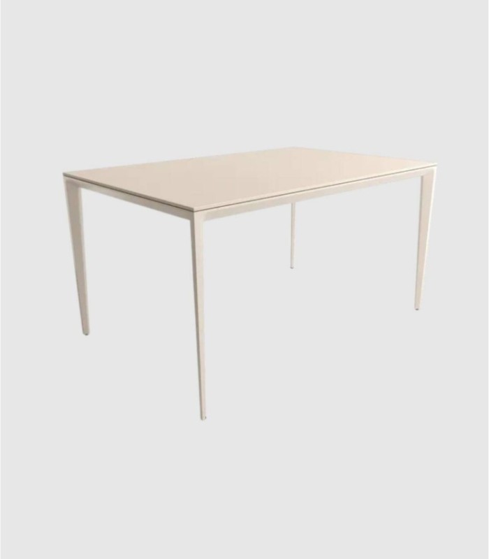 Kleine uitschuifbare Cortés tafel in zandivoor