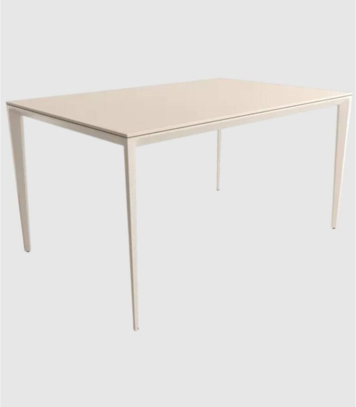 Large ivory sand extendable Cortés table