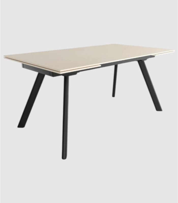 Tasman uitschuifbare tafel, zwart zand