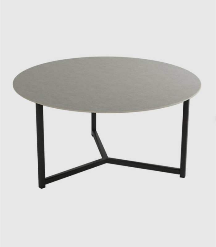 Large porland black round Balearic table
