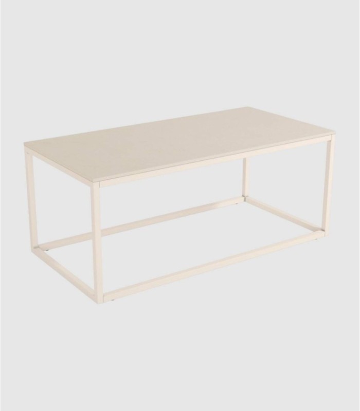 Rechthoekige tafel van Balear, ivoorkleurig zand