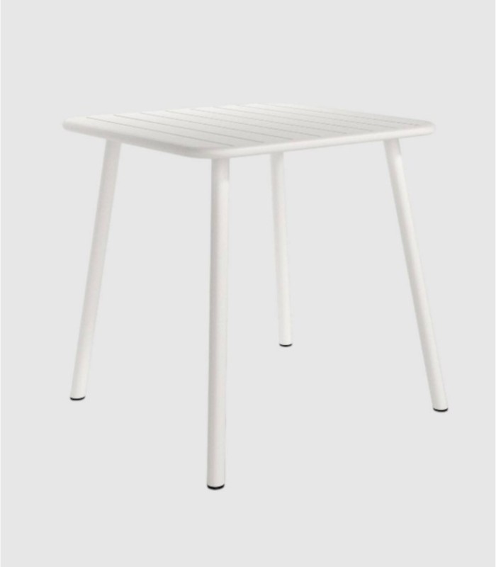 Mesa metálica Honolulu blanco pequeña