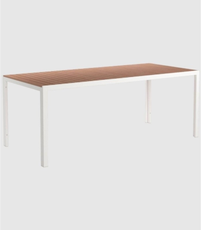 Grote witte rechthoekige Marea tafel