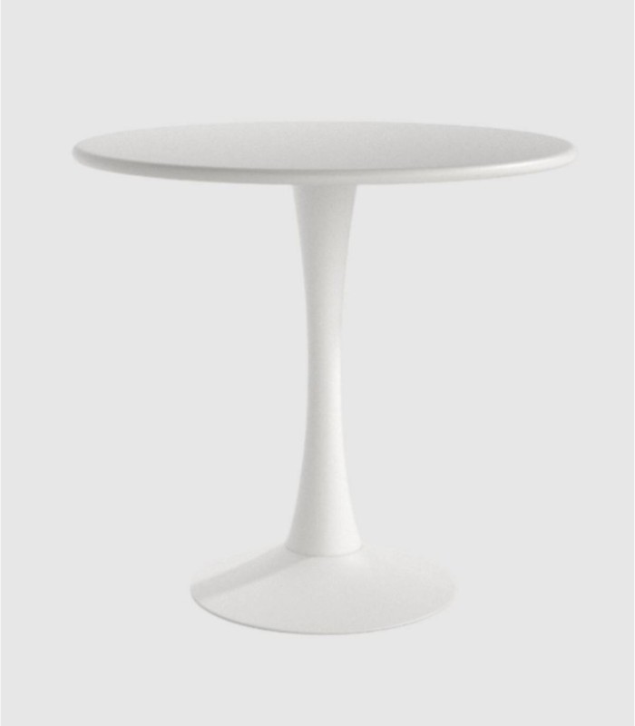 Kleine ronde witte Capri-tafel