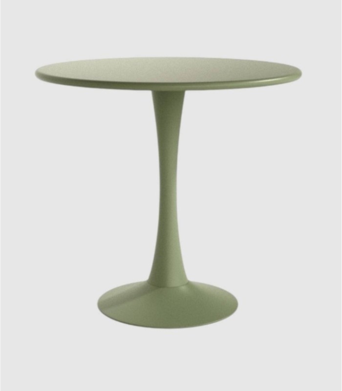 Mesa redonda Capri verde tiza pequeña