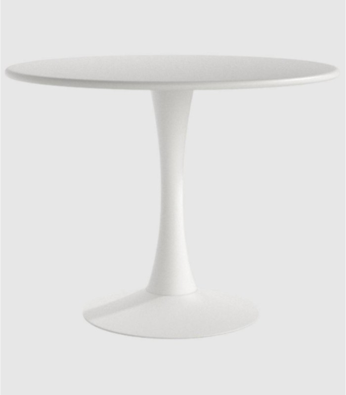 Mesa redonda Capri blanco grande