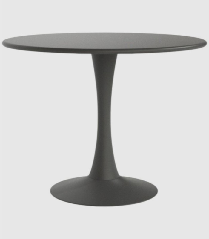Grote ronde Capri tafel van grafiet