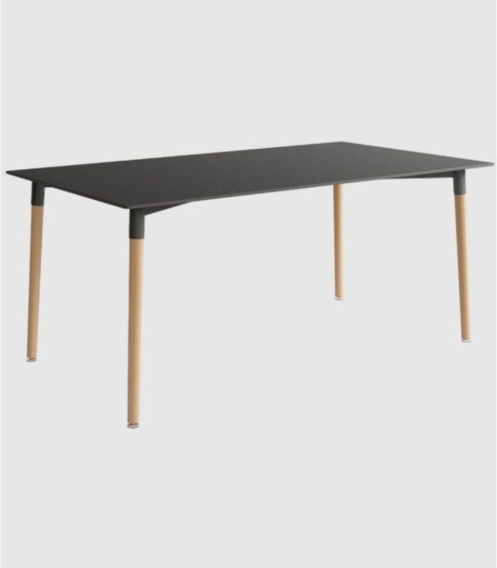 Grote rechthoekige Caribische tafel van grafiet