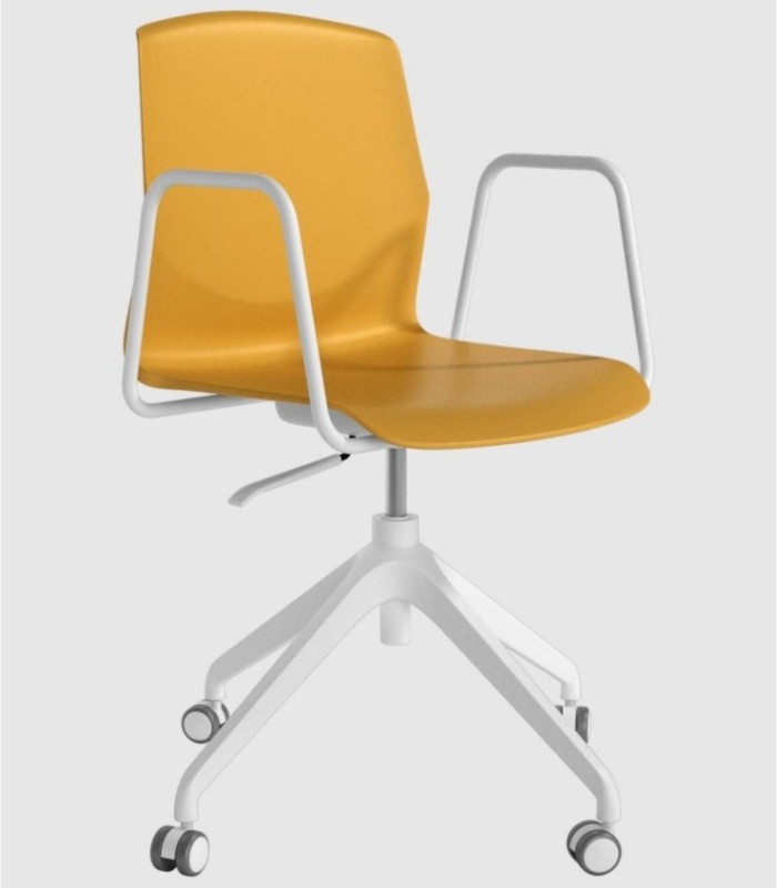 Houston height-adjustable desk chair, mustard