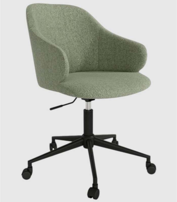 Silla escritorio elevable Glasgow negro verde
