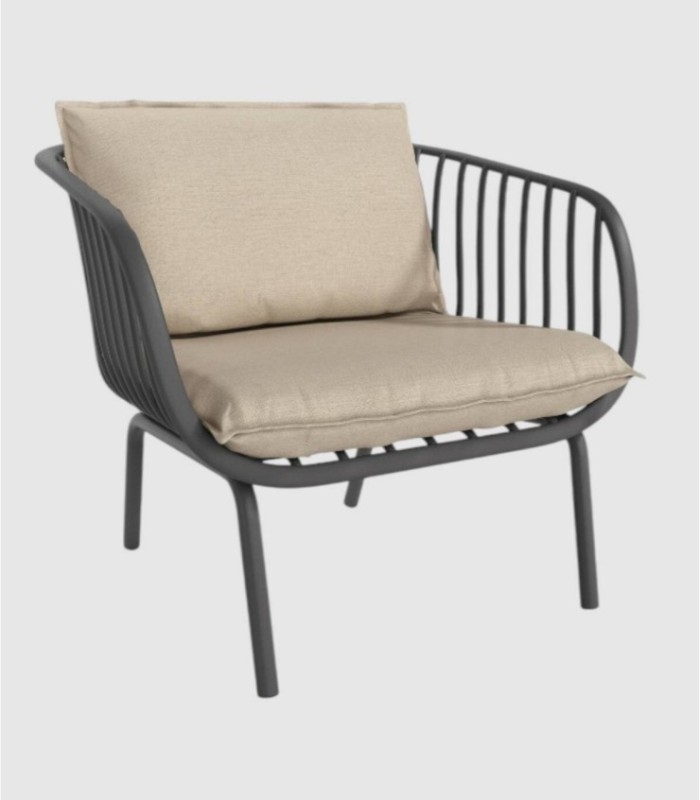 Aruba 1-zits fauteuil in grafietkleur