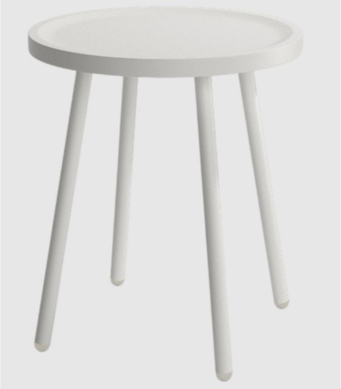 Saba round coffee table white