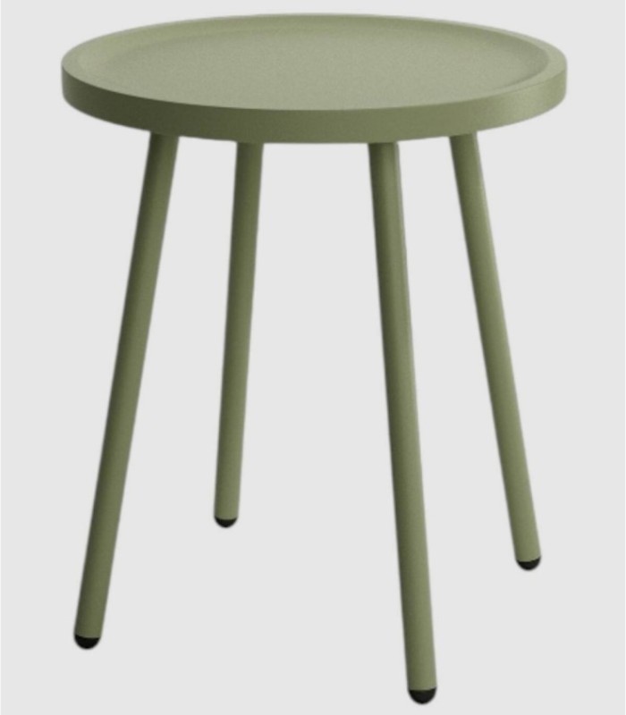 Ronde salontafel Saba, krijtgroen