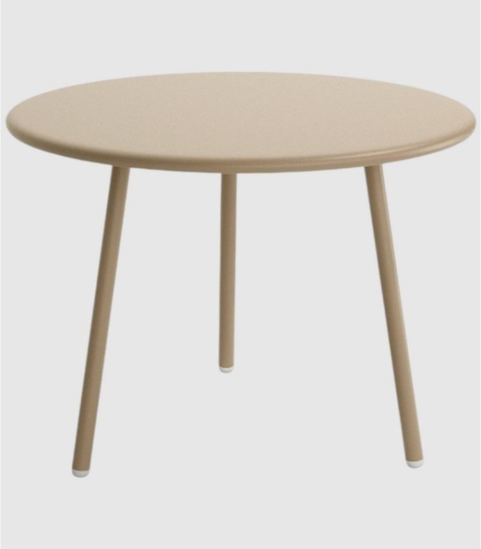 Grote ronde salontafel van zandkleurig Samoa