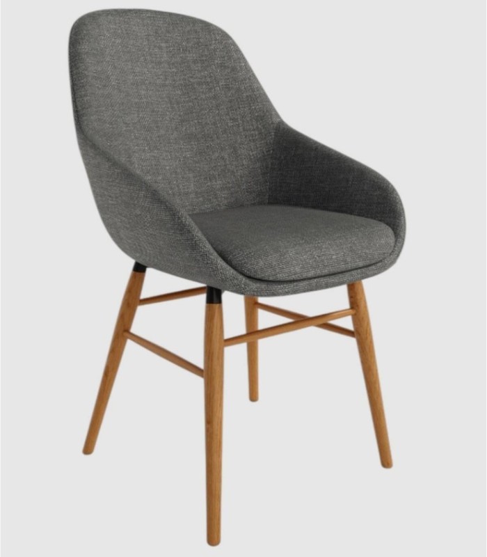 Grijze Ottawa gestoffeerde stoel