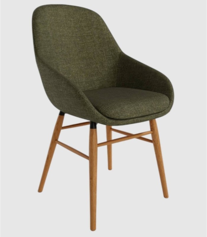 Silla tapizada Ottawa verde