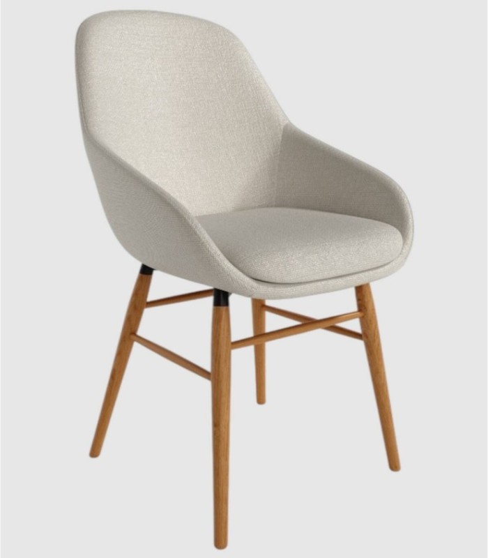 Silla tapizada Ottawa perla