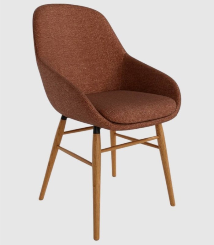 Ottawa terracotta gestoffeerde stoel