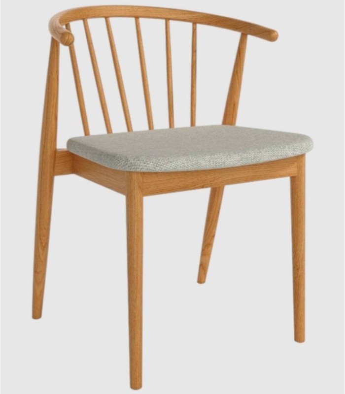 Set van 2 Kili-stoelen, grijs eikenhout