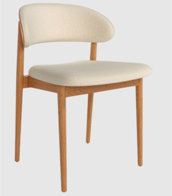 Set van 2 Ariel eikenhouten stoelen met parelmoer afwerking
