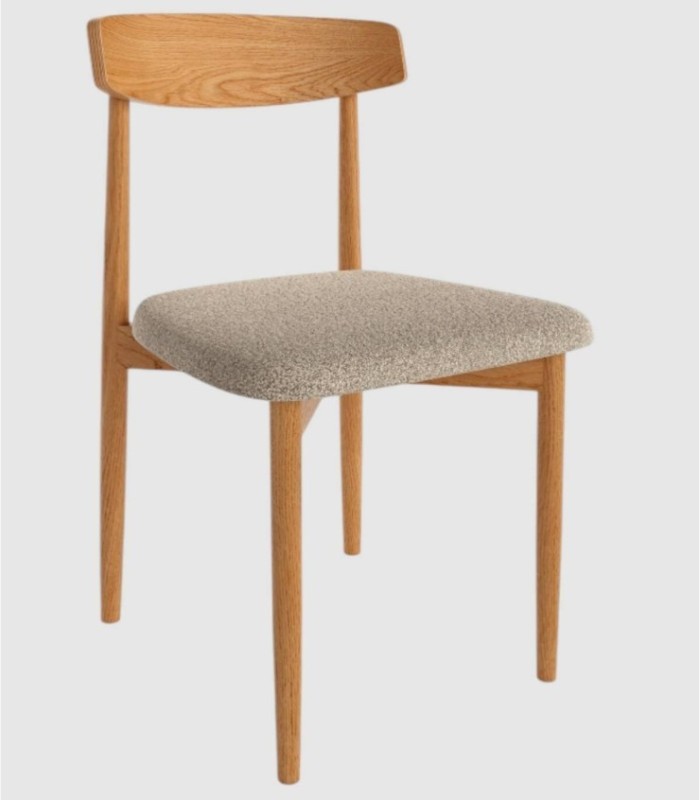 Pack of 2 Malmo chairs, oak and bone