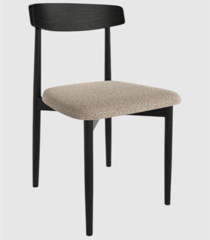 Set van 2 Malmö stoelen, zwart en beige