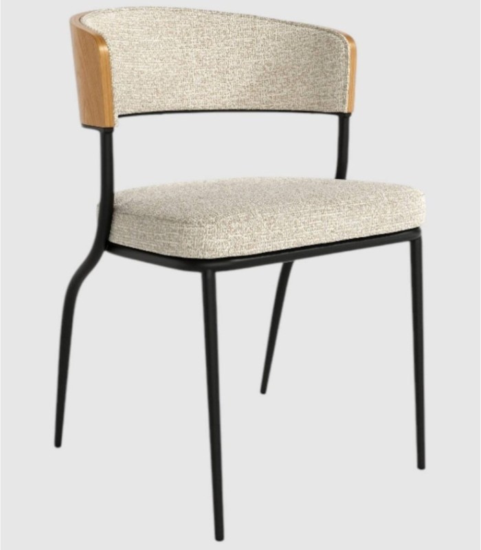 Pack of 2 Nimbus mother-of-pearl oak chairs