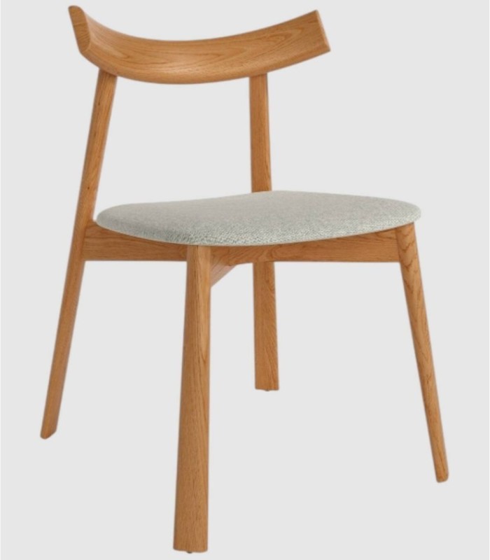 Pack of 2 Ovis chairs, grey oak