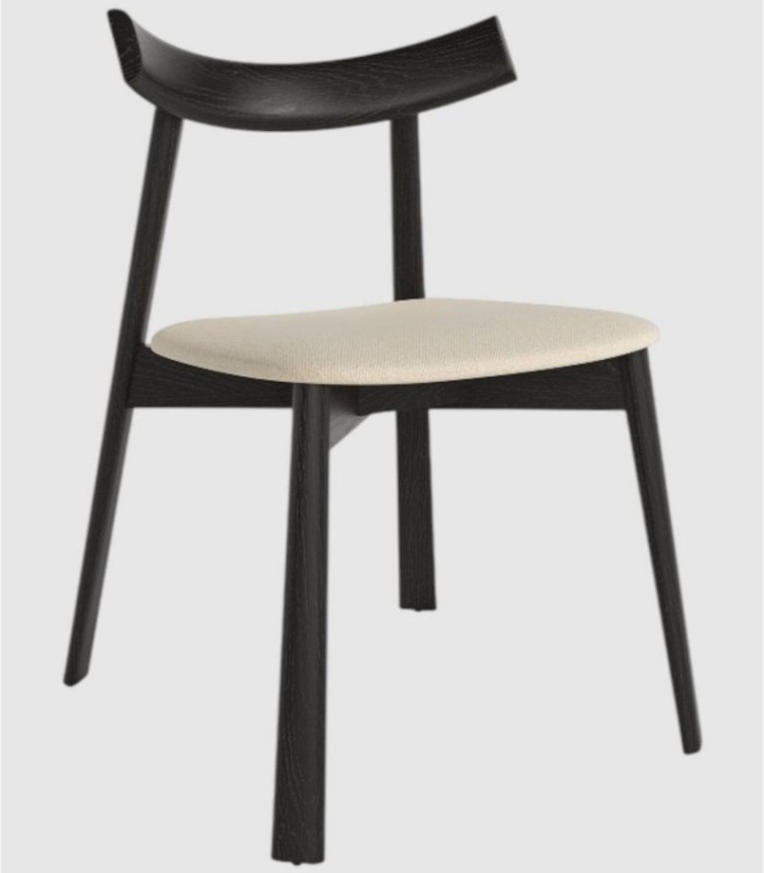 Set van 2 Ovis parelzwarte stoelen