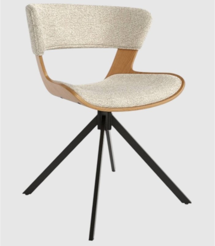 Pack of 2 Umbria mother-of-pearl oak chairs