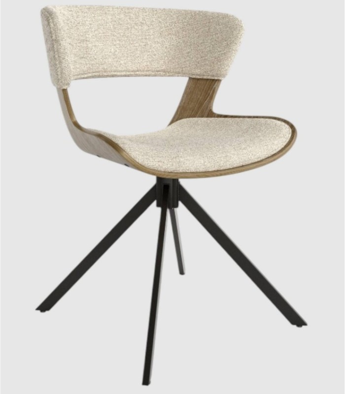 Set van 2 Umbria decapé stoelen van parelmoer