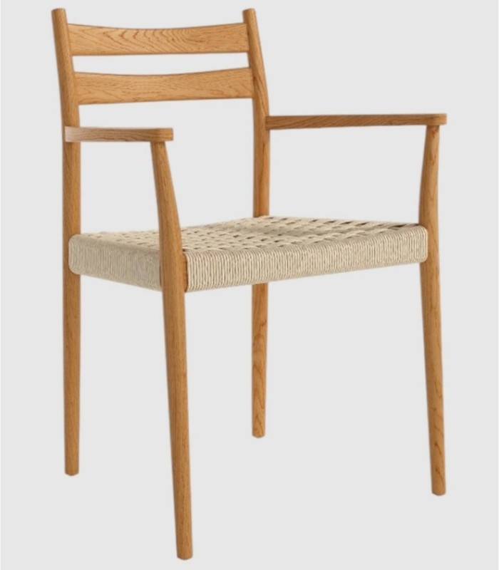 Pack of 2 Brisa rope wooden chairs