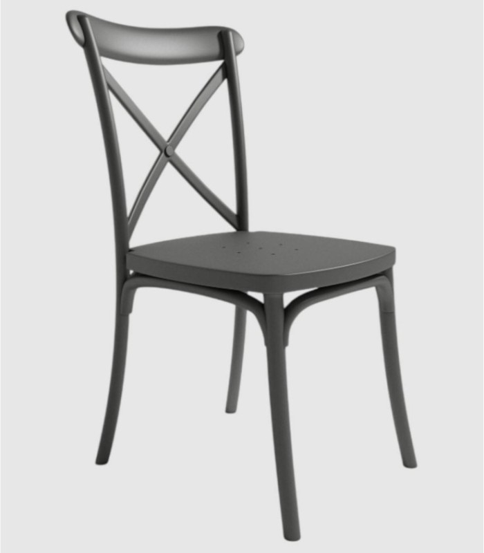 Set of 4 Rome graphite chairs
