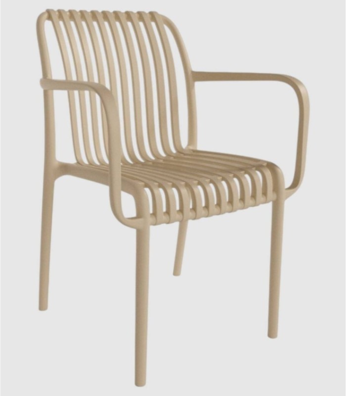 Set van 4 Havana zandkleurige stoelen