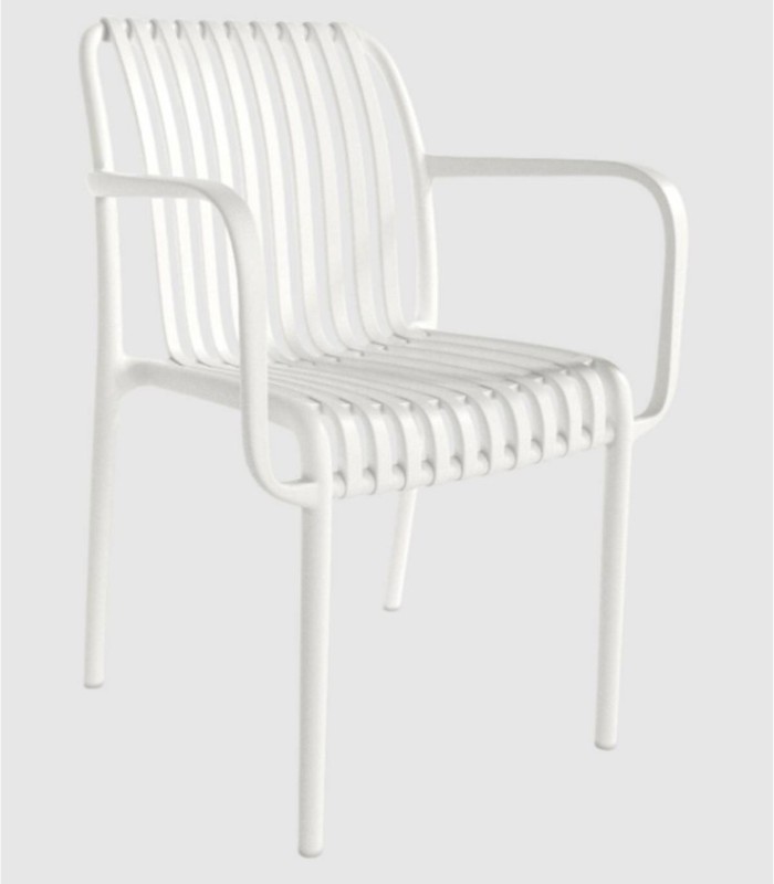 Set van 4 Havana witte stoelen