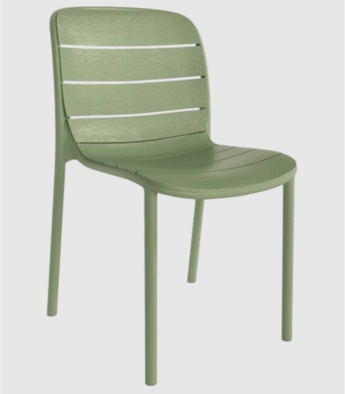 Pack of 4 Tulum chairs, chalk green
