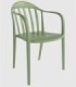 Pack 4 sillas Malibú verde tiza