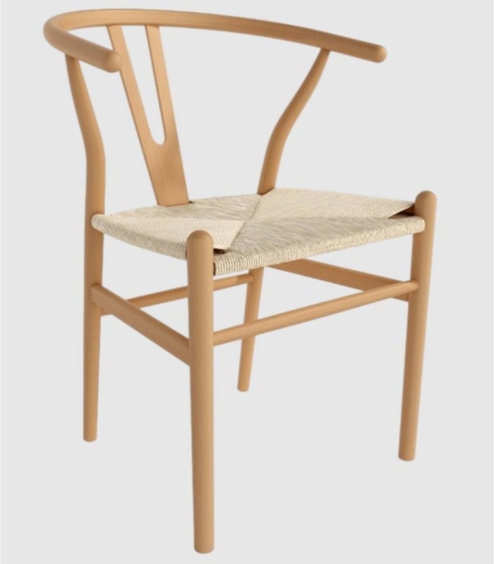 Set van 2 Etna beukenhouten touwstoelen