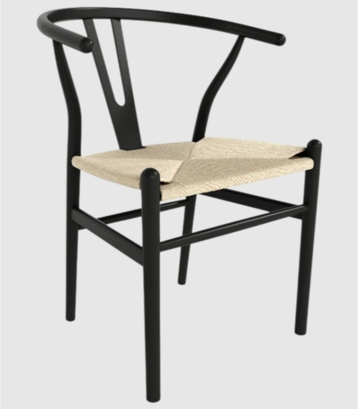 Set van 2 zwarte Etna touwstoelen
