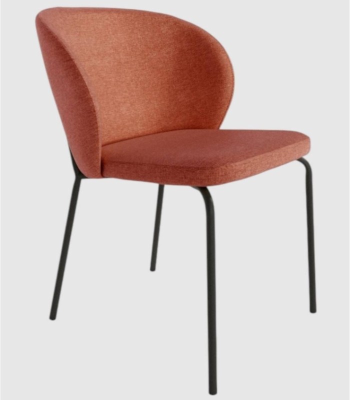 Silla tapizada salmón Bergen