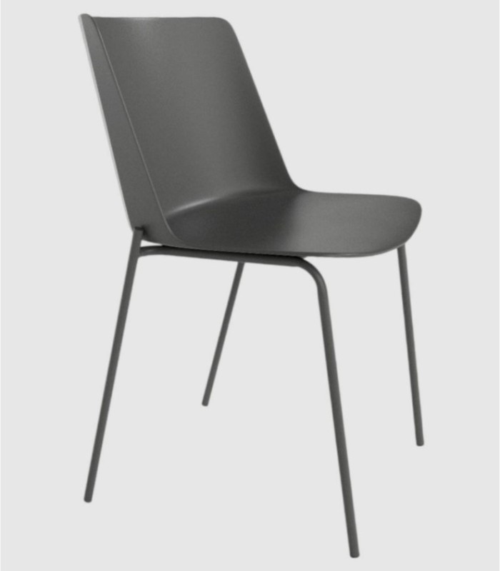 Orlando set van 4 grafietkleurige stoelen