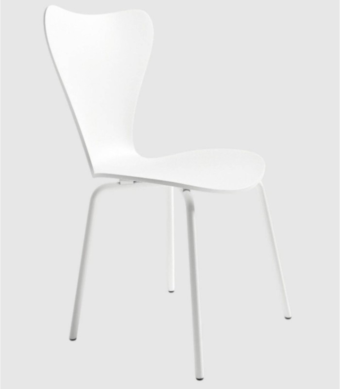 Set of 4 Berna white chairs