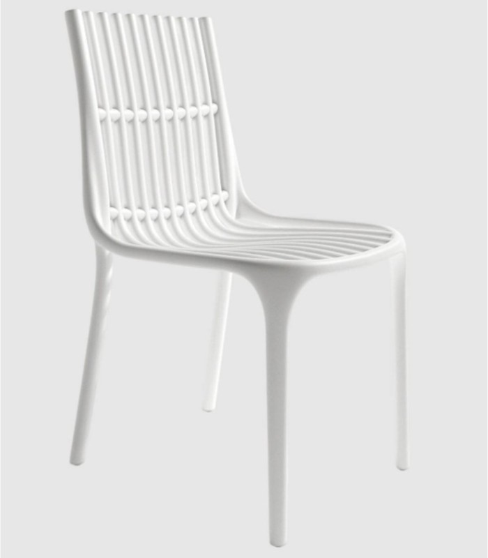 Set of 4 white Milan chairs