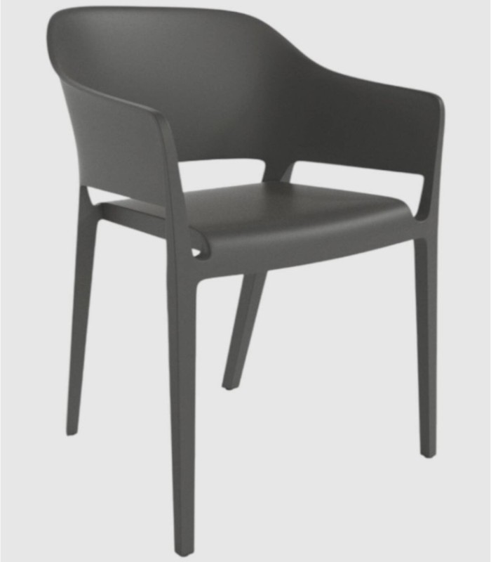 Set van 4 grafiet stoelen Valleta