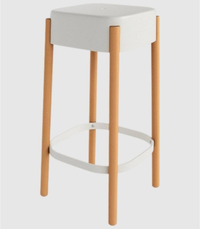 Set of 2 white Visby stools